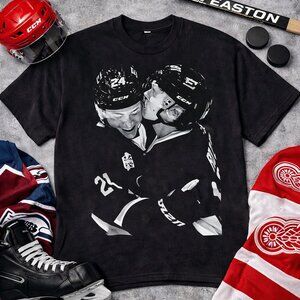 Hollanov Hudson & Connor Celebration Kiss B&W Photo Tee | Heated Rivalry Shirt